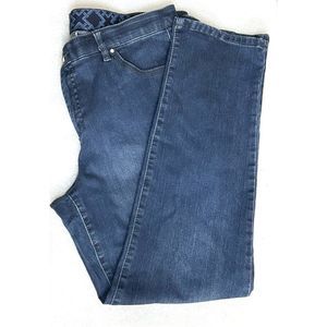 JM Collection Straight Leg Elastic Waistband Jeans size: 12S